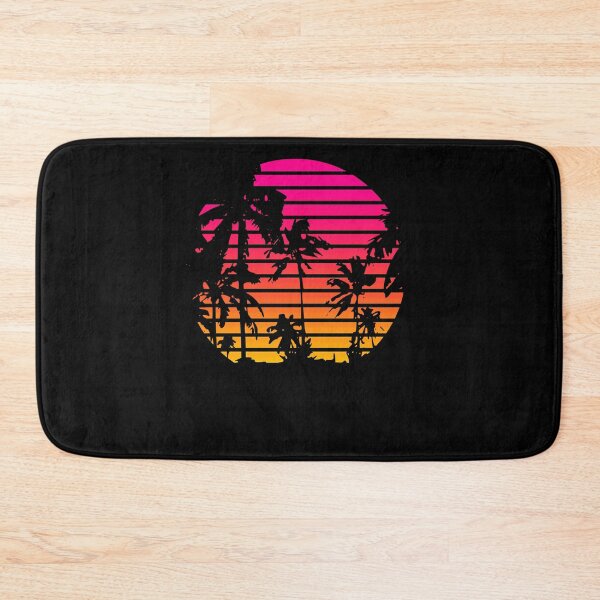 Item preview, Vibrant 80s Synthwave Palm Tree Sunset designed and sold by marke770.