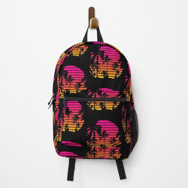 Item preview, Vibrant 80s Synthwave Palm Tree Sunset designed and sold by marke770.