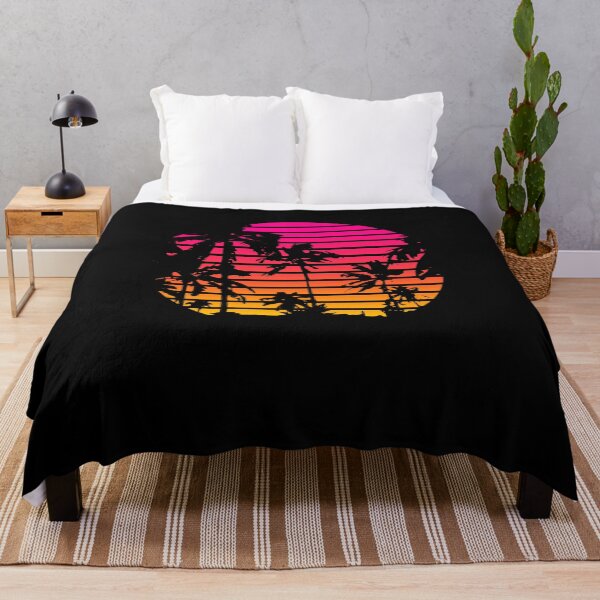 Item preview, Vibrant 80s Synthwave Palm Tree Sunset designed and sold by marke770.
