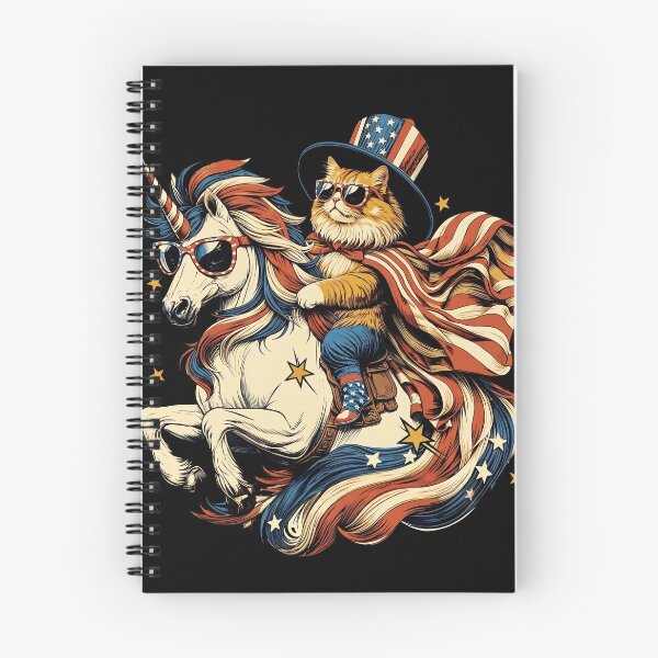 Item preview, Patriotic Cat Riding American Flag Unicorn 4th Of July Funny Meme designed and sold by Vermanartist.