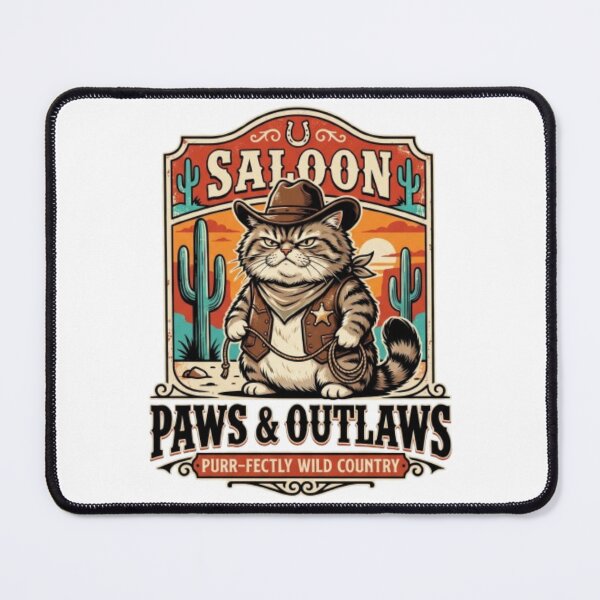 Item preview, Retro Cowboy Cat designed and sold by PixelStyle Studio.