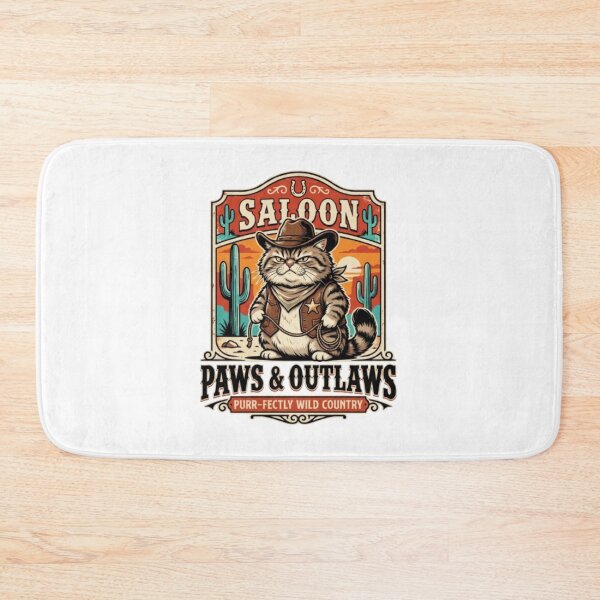 Item preview, Retro Cowboy Cat designed and sold by PixelStyle Studio.