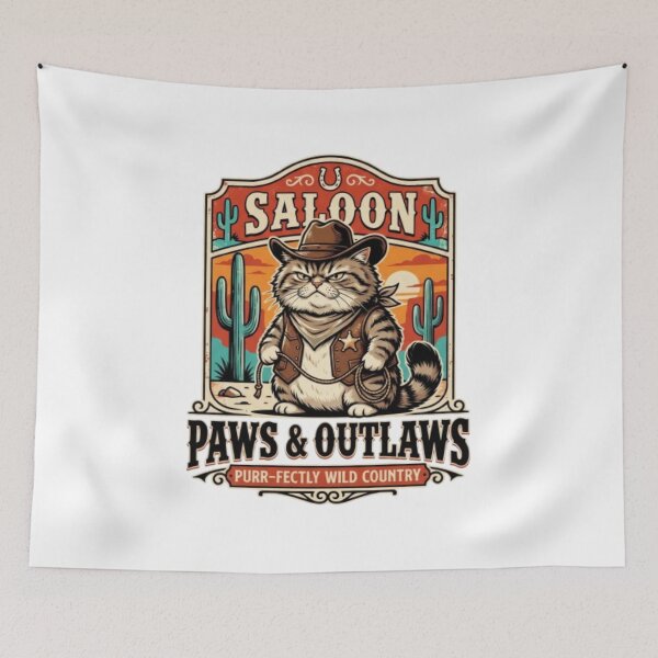 Item preview, Retro Cowboy Cat designed and sold by PixelStyle Studio.