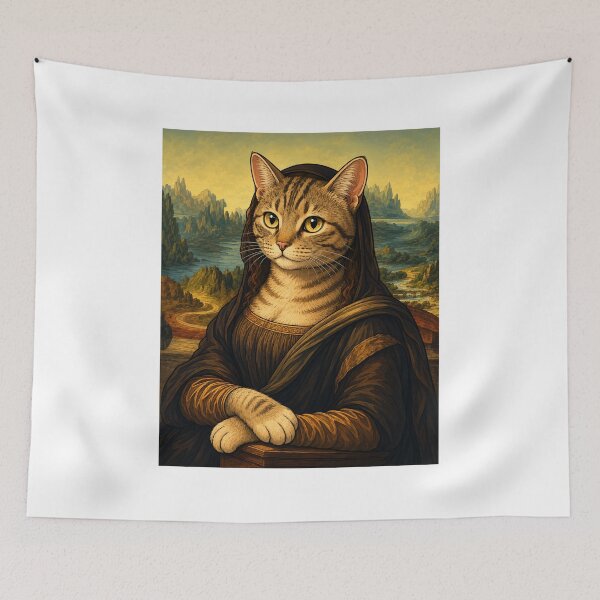 Item preview, Meowna Lisa Cartoon Style designed and sold by FyreHorse Designs.
