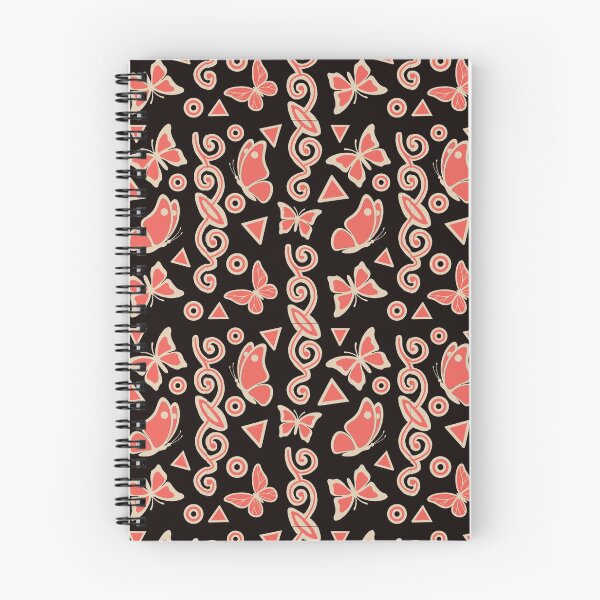 Item preview, Spiral Butterfly Batik Seamless Pattern | Corall Black Tribal Rug Design | Boho Vector designed and sold by Graphroad.