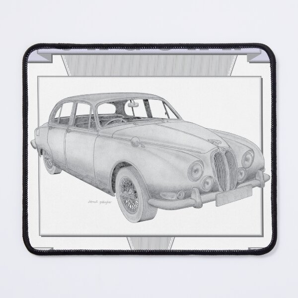 Item preview, Jaguar S Type 4 Door Saloon Hand-drawn designed and sold by Classic Car Art Drawings.