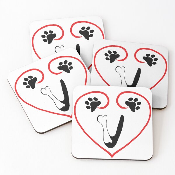 Item preview, Heart dog with the letter U designed and sold by acreació.