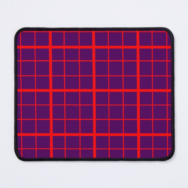 Item preview, Red On Purple Grid Windowpane Plaid Design designed and sold by PatternTitan.