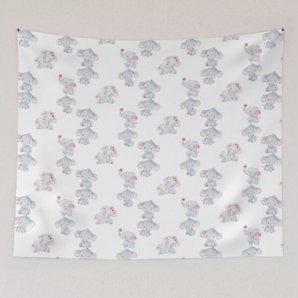 Item preview, Cute Watercolor Baby Elephant Sticker Pack Nursery Floral Animals sticker designed and sold by Art IN Pack.