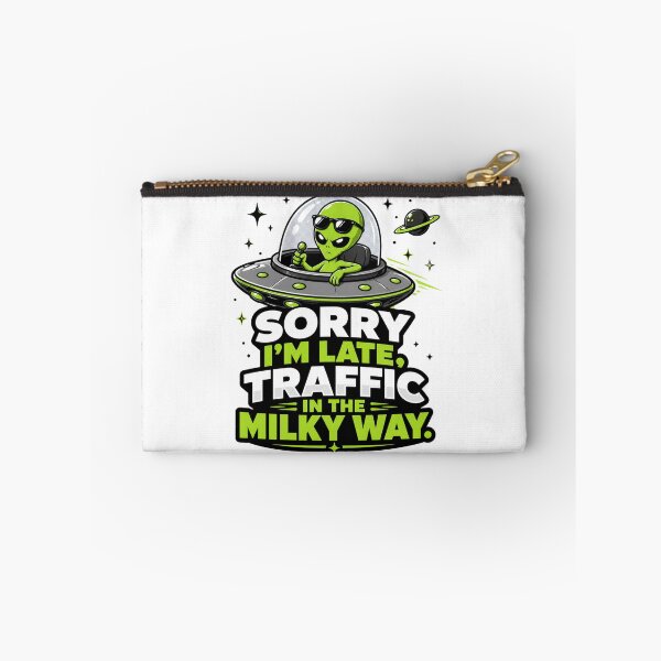 Item preview, Traffic in the Milky Way - Funny Late Alien UFO designed and sold by MAF_Merch.