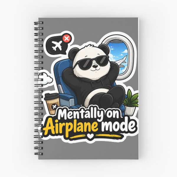 Item preview, Mentally On Airplane Mode Panda designed and sold by PixoNest.