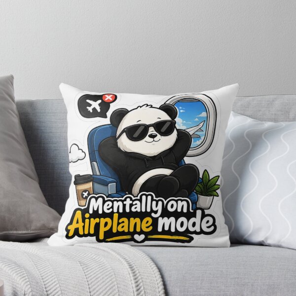 Item preview, Mentally On Airplane Mode Panda designed and sold by PixoNest.