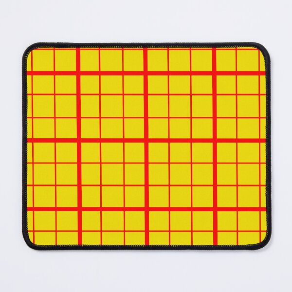 Item preview, Red On Yellow Grid Windowpane Plaid Design  designed and sold by PatternTitan.