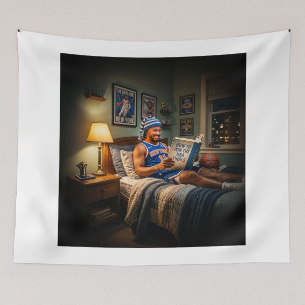 Item preview, Jalen Brunson NY Knick Reading NBA Finals Book designed and sold by Home Decor Art.