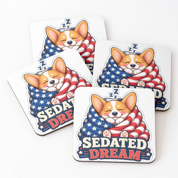 Item preview, Living The Sedated Dream – Cute Patriotic Corgi Veterinary Anesthesia Graphic designed and sold by Bettybee00.