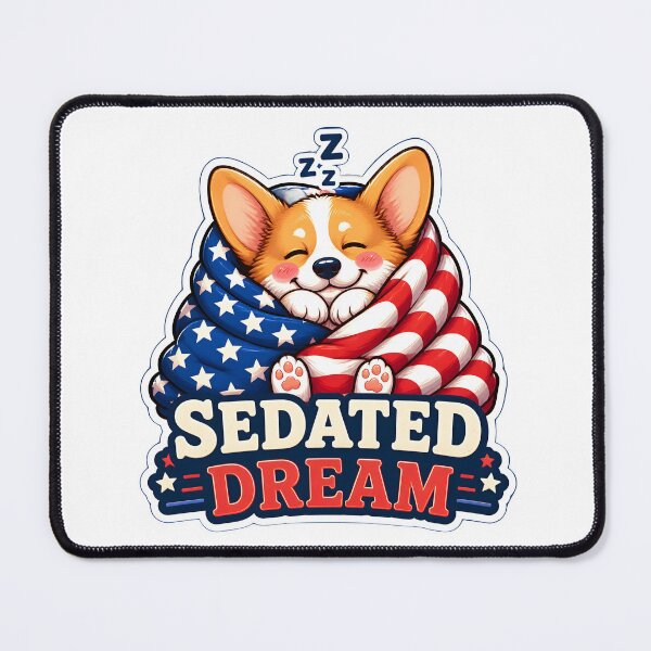 Item preview, Living The Sedated Dream – Cute Patriotic Corgi Veterinary Anesthesia Graphic designed and sold by Bettybee00.