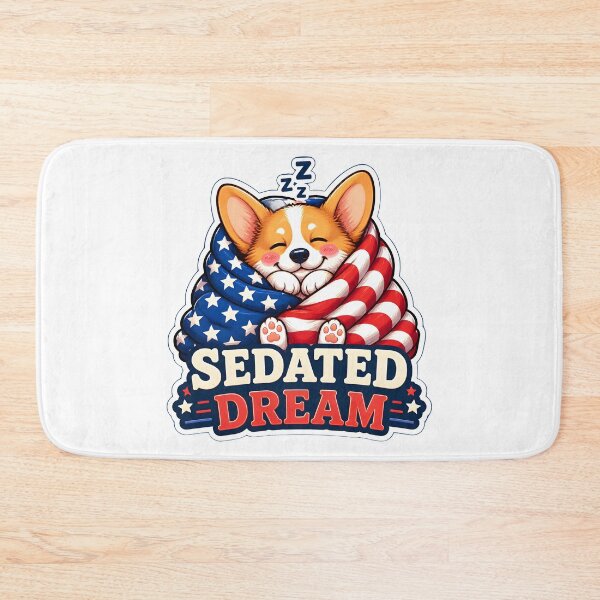 Item preview, Living The Sedated Dream – Cute Patriotic Corgi Veterinary Anesthesia Graphic designed and sold by Bettybee00.