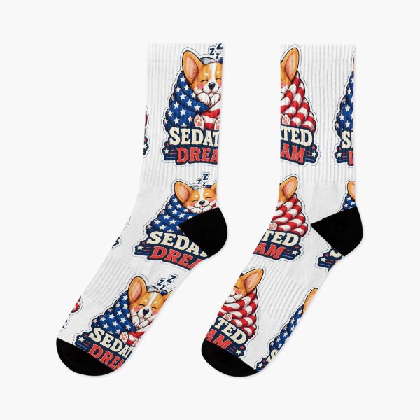 Item preview, Living The Sedated Dream – Cute Patriotic Corgi Veterinary Anesthesia Graphic designed and sold by Bettybee00.