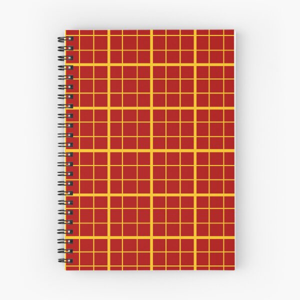 Item preview, Yellow On Red Grid Windowpane Plaid Design  designed and sold by PatternTitan.