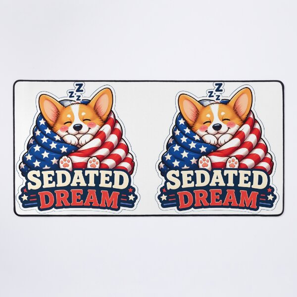 Item preview, Living The Sedated Dream – Cute Patriotic Corgi Veterinary Anesthesia Graphic designed and sold by Bettybee00.