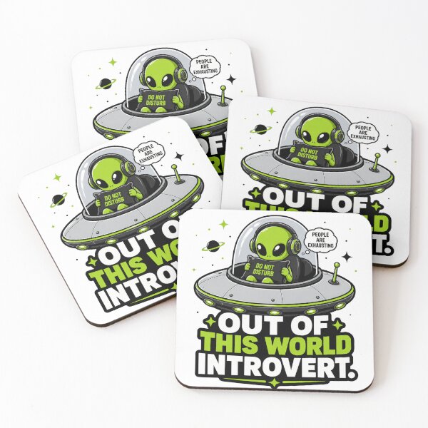 Item preview, Out of This World Introvert - Funny Anti-Social Alien designed and sold by MAF_Merch.