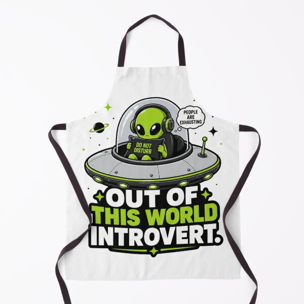 Item preview, Out of This World Introvert - Funny Anti-Social Alien designed and sold by MAF_Merch.