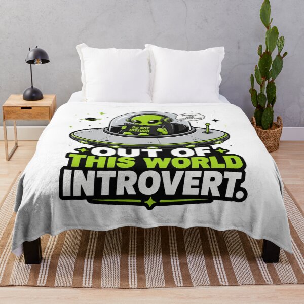 Item preview, Out of This World Introvert - Funny Anti-Social Alien designed and sold by MAF_Merch.
