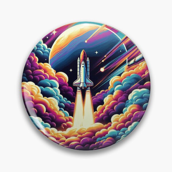 Item preview, Stellar Launch – Neon Space Shuttle designed and sold by Dogandesighn.