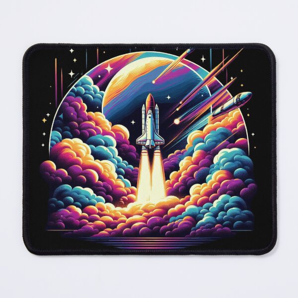 Item preview, Stellar Launch – Neon Space Shuttle designed and sold by Dogandesighn.