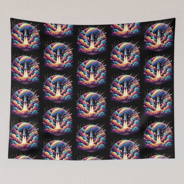 Item preview, Stellar Launch – Neon Space Shuttle designed and sold by Dogandesighn.