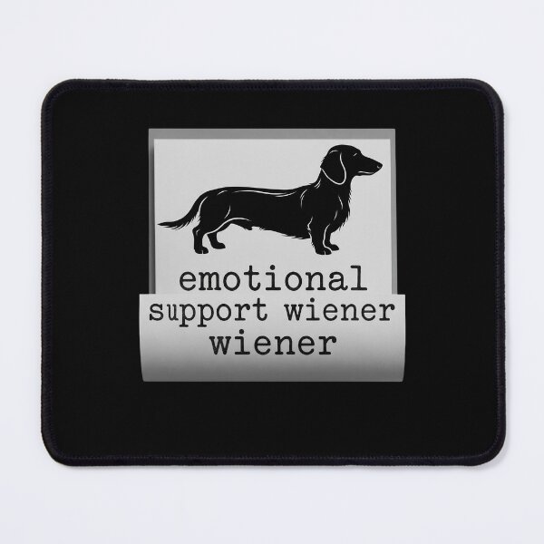 Item preview, Emotional Support Wiener Shirt, Funny Dachshund Dog Owner Tee, Wiener Dog Mom Gift for Pet Lover Friend designed and sold by THREE LITTLE BEANS.
