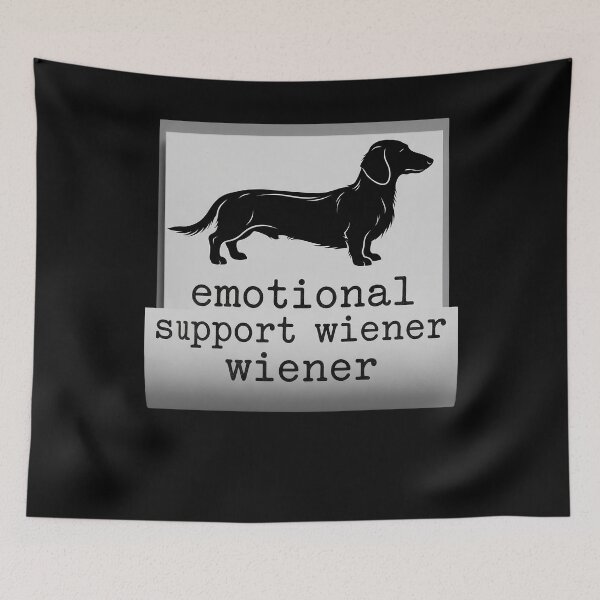 Item preview, Emotional Support Wiener Shirt, Funny Dachshund Dog Owner Tee, Wiener Dog Mom Gift for Pet Lover Friend  designed and sold by THREE LITTLE BEANS.