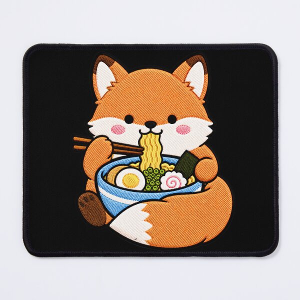Item preview, Fox Ramen Embroidery Patch | Cute Kawaii Fox Noodle Lover designed and sold by ColorSplash123.
