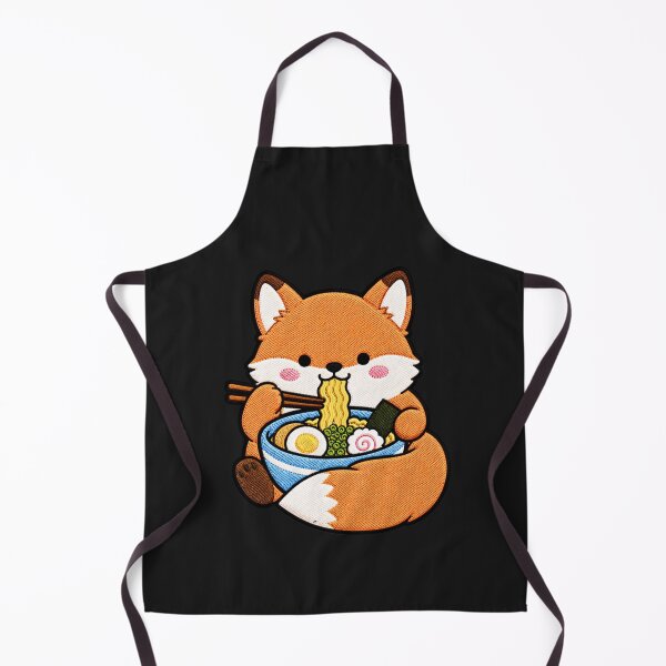 Item preview, Fox Ramen Embroidery Patch | Cute Kawaii Fox Noodle Lover designed and sold by ColorSplash123.
