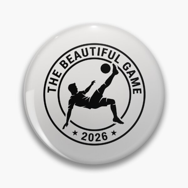 Item preview, The Beautiful Game 2026 Stamp Silhouette — Minimalist Soccer Logo designed and sold by David Mateo ArtWorks.