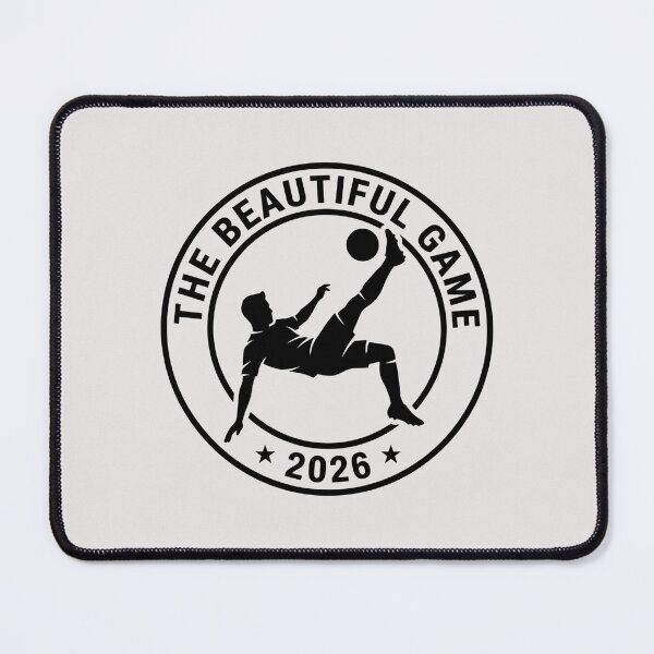 Item preview, The Beautiful Game 2026 Stamp Silhouette — Minimalist Soccer Logo designed and sold by David Mateo ArtWorks.
