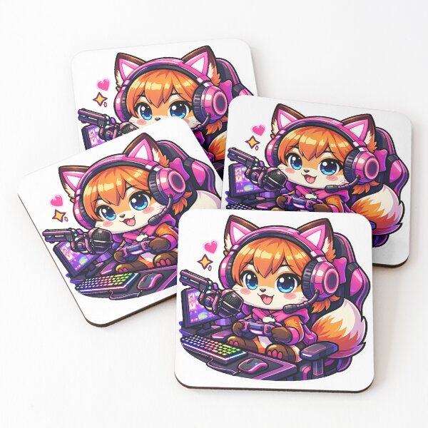 Item preview, Cute Chibi Fox Streamer designed and sold by PawsAndPixelsCo.