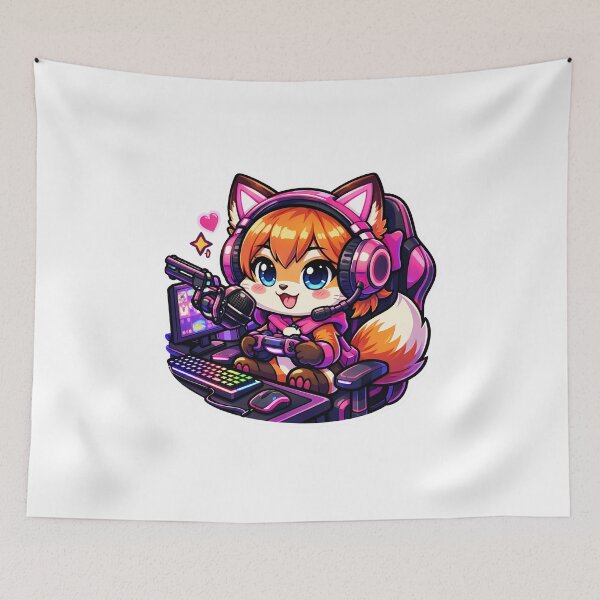 Item preview, Cute Chibi Fox Streamer designed and sold by PawsAndPixelsCo.