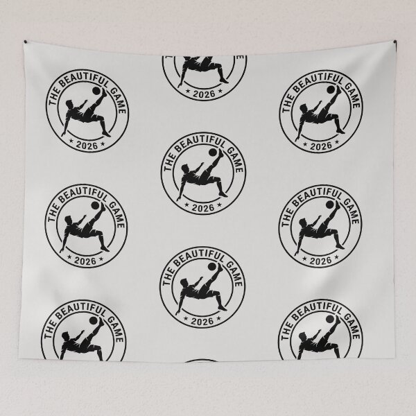 Item preview, The Beautiful Game 2026 Stamp Silhouette — Minimalist Soccer Logo designed and sold by David Mateo ArtWorks.
