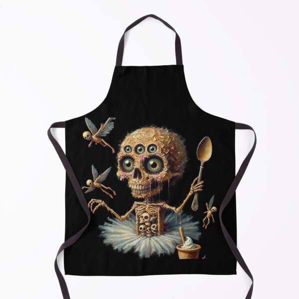 Item preview, Macabre Three Eyed Skeleton Ballerina with Winged Fairies designed and sold by LujziWorld.