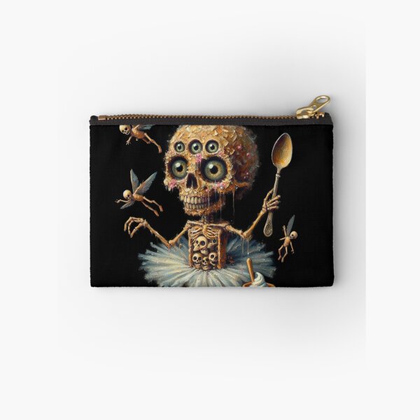 Item preview, Macabre Three Eyed Skeleton Ballerina with Winged Fairies designed and sold by LujziWorld.