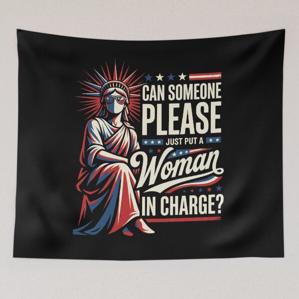Item preview, Can Someone Please Put A Woman In Charge Shirt, Statue of Liberty Tee, Feminist Graphic Shirt, Patriotic Women's Tee, Empowerment Gift designed and sold by THREE LITTLE BEANS.