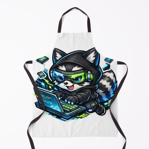 Item preview, Cute Hacker Raccoon Chibi designed and sold by PawsAndPixelsCo.