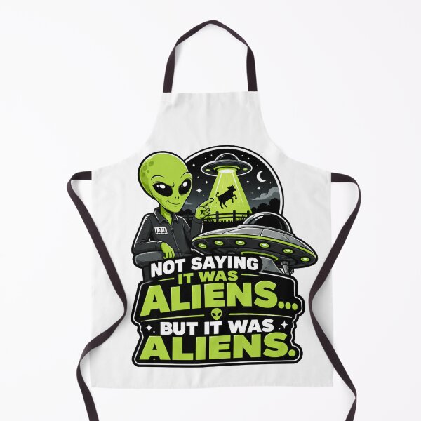 Item preview, Not Saying It Was Aliens - Funny Meme UFO Cow designed and sold by MAF_Merch.