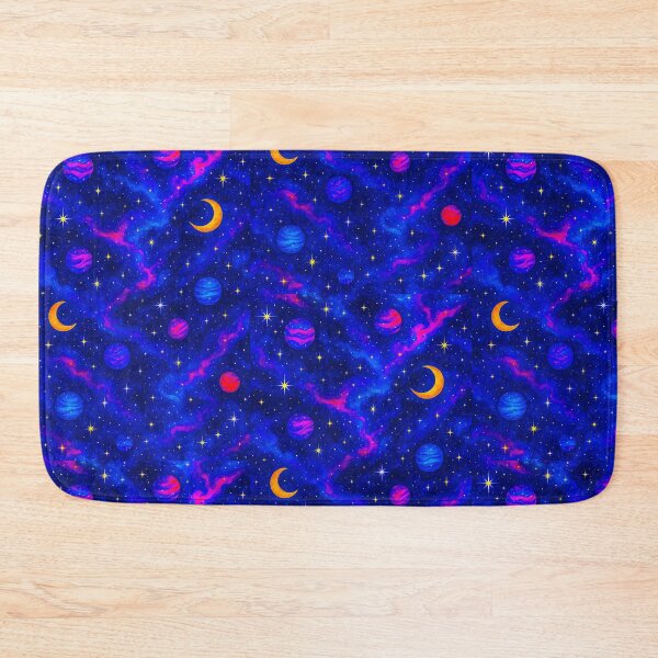 Item preview, ⭐ COSMIC DREAMSCAPES COLLECTION - Neon Galaxy Stars & Planets Pattern designed and sold by WheelieGdArt.