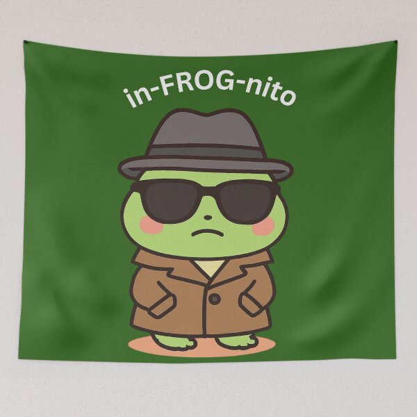 Item preview, Cute Incognito Frog [Square Edition] designed and sold by Social Signals.