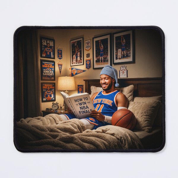Item preview, Jalen Brunson NY Knick Reading NBA Finals Book designed and sold by Home Decor Art.