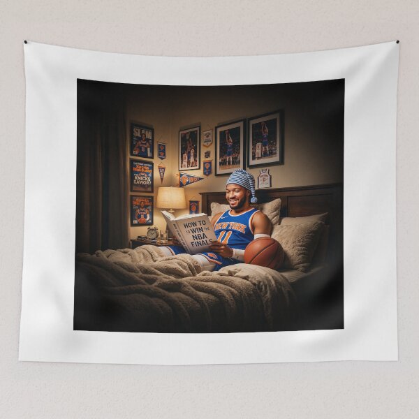 Item preview, Jalen Brunson NY Knick Reading NBA Finals Book designed and sold by Home Decor Art.