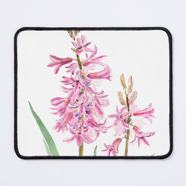 Item preview, pink hyacinth watercolour painting designed and sold by ColorandColor.
