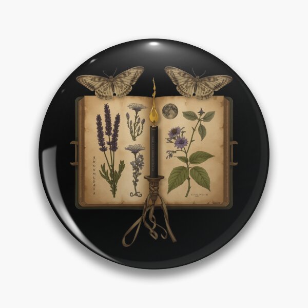 Item preview, Dark Academia Pressed Botanical Book Sticker Witchy Scholar designed and sold by ChamberOfBooks.